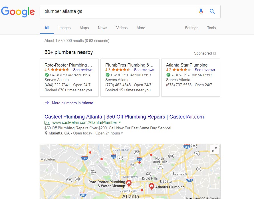 צילום מסך עמוד תוצאות חיפוש של גוגל מחשב נייח
