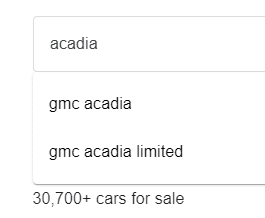 google cars - מנוע חיפוש פנימי