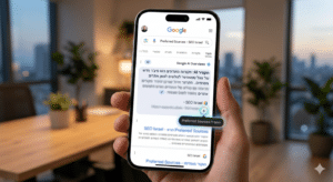 ממשק גוגל בנייד המציג את כפתור Preferred Sources בתוך תוצאות AI
